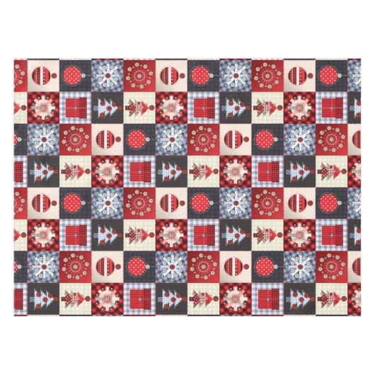 Oude kerstquilt met fashioned tafelkleed (Voorkant (Horizontaal))