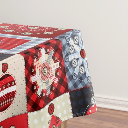Oude kerstquilt met fashioned tafelkleed (Voorbeeld)