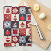 Oude kerstquilt met fashioned theedoek (Quarter Fold)