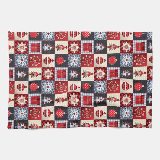 Oude kerstquilt met fashioned theedoek (Horizontaal)