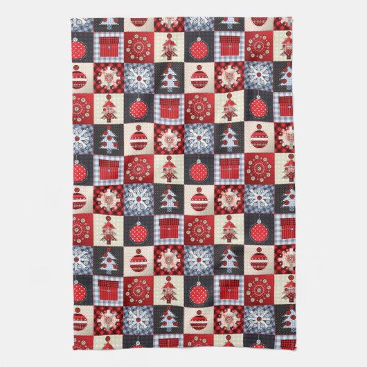 Oude kerstquilt met fashioned theedoek (Verticaal)
