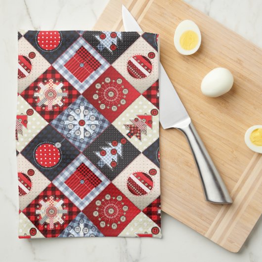 Oude kerstquilt met fashioned theedoek (Quarter Fold)