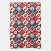 Oude kerstquilt met fashioned theedoek (Verticaal)