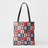 Oude kerstquilt met fashioned tote bag (Voorkant)