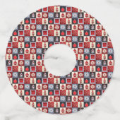 Oude kerstquilt met fashioned wijnglaslabel (Achterkant)