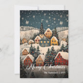 Oude Kerstscène Kerstdag Kaart Download (Voorkant)