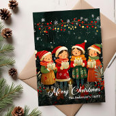 Oude Kerstscène Kerstdag Kaart Download