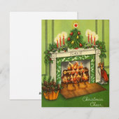 Oude Kerstschoorsteen Feestdagenkaart (Voorkant / Achterkant)