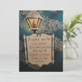 Oude kerstseizoenwensen feestdagenkaart (Staand voorkant)