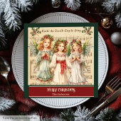 Oude Kerstservetten Engel Tafelaccent Set Servet