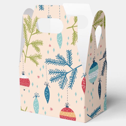 Oude kerstsieraden met fashioned kerstversieringen bedankdoosjes (Geopend)