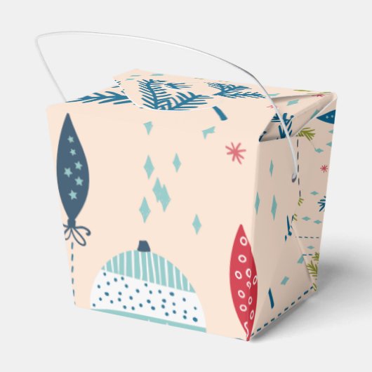 Oude kerstsieraden met fashioned kerstversieringen bedankdoosjes (Achterkant)