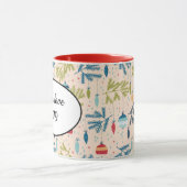 Oude kerstsieraden met fashioned kerstversieringen mok (Midden)