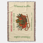 Oude Kerstslé met Cadeaus Deken (Voorkant Verticaal)