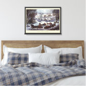 Oude Kerstsleeën, Central Park in de Winter Canvas Afdruk (Insitu (Slaapkamer))