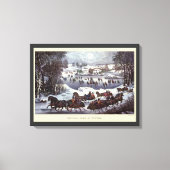 Oude Kerstsleeën, Central Park in de Winter Canvas Afdruk (Voorkant)