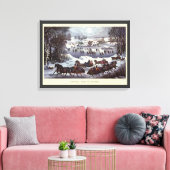 Oude Kerstsleeën, Central Park in de Winter Canvas Afdruk (Insitu (Woonkamer))