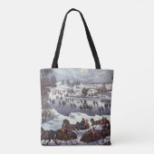 Oude Kerstslitten, Central Park in de Winter Tote Bag (Achterkant)