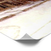 Oude kerstsmallijster, wintersceen poster (Hoek)