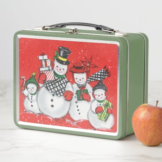 Oude kerstsneeuwfamilie (In situ)