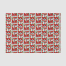 Oude kerstsneeuwfamilie tissuepapier