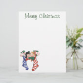 Oude kerstsokken met schattige kinderen (Staand voorkant)