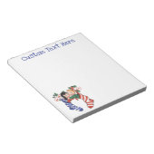 Oude kerstsokken met schattige kinderen notitieblok (Schuin)