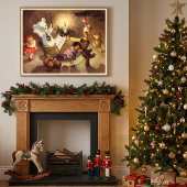 Oude Kerstspeelgoed, Danspoppen, Teddydieren Poster