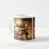 Oude kerstspullen, dansende poppen, teddyberen koffiemok (Voorkant links)