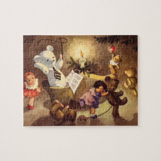 Oude Kerstspullen, Dansende Poppen, Teddyberen Legpuzzel (Horizontaal)