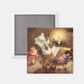 Oude Kerstspullen, Dansende Poppen, Teddyberen Magneet (Voorkant / Achterkant)