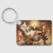 Oude kerstspullen, dansende poppen, teddyberen sleutelhanger (Achterkant)