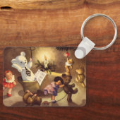Oude kerstspullen, dansende poppen, teddyberen sleutelhanger (Voorkant)