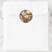 Oude Kerstspullen, Dansende Poppen, Teddys Ronde Sticker (Tas)