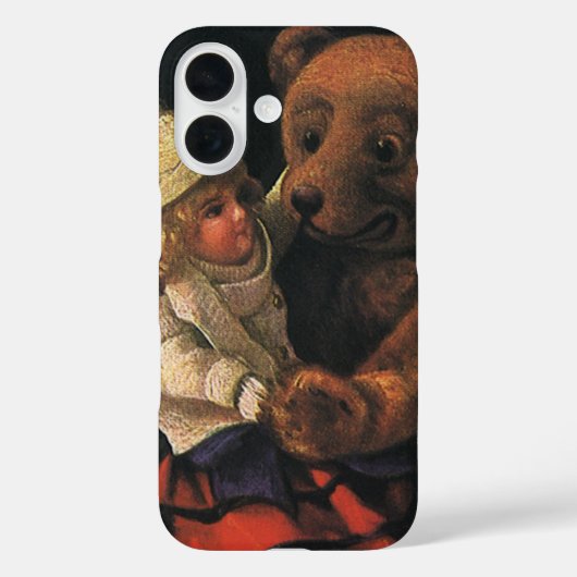 Oude kerstspullen, pop en een teddybeer Case-Mate iPhone case (Achterkant)