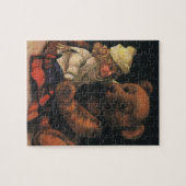 Oude kerstspullen, pop en een teddybeer legpuzzel (Horizontaal)