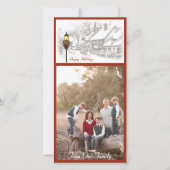 Oude kerststad foto kaart (Voorkant)