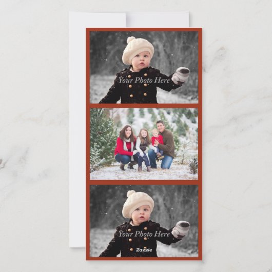 Oude kerststad foto kaart (Achterkant)