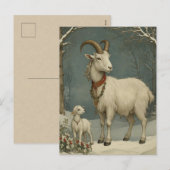 Oude Kerststal, Gelukkig Kerstfeest Kaart (Voorkant / Achterkant)