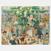 Oude kersttijd fleece deken (Voorkant (Horizontaal))