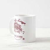 Oude Kersttijd Kerstmis Koffiemok (Voorkant links)