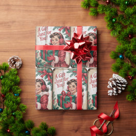 Oude Kerstvakantie Cadeaupapier