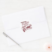 Oude Kerstvakantie  Ronde Sticker (Envelop)