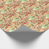 Oude kerstverpakkings papier uit de jaren 70 (Hoek)