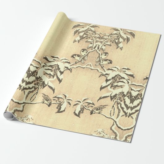 Oude kerstverpakkings papier uit de jaren 70 (Uitgerold)