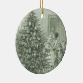 Oude kerstversiering keramisch ornament (Rechts)