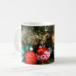 Oude kerstversiering koffiemok