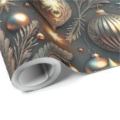 Oude Kerstversiering Patroon Cadeaupapier (Rol Hoek)