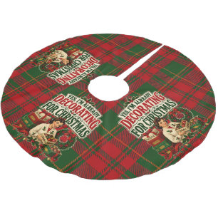 Oude Kerstversiering Vakantie Plaid Patroon Kerstboom Rok