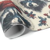 Oude kerstwasbeer  cadeaupapier (Rol Hoek)